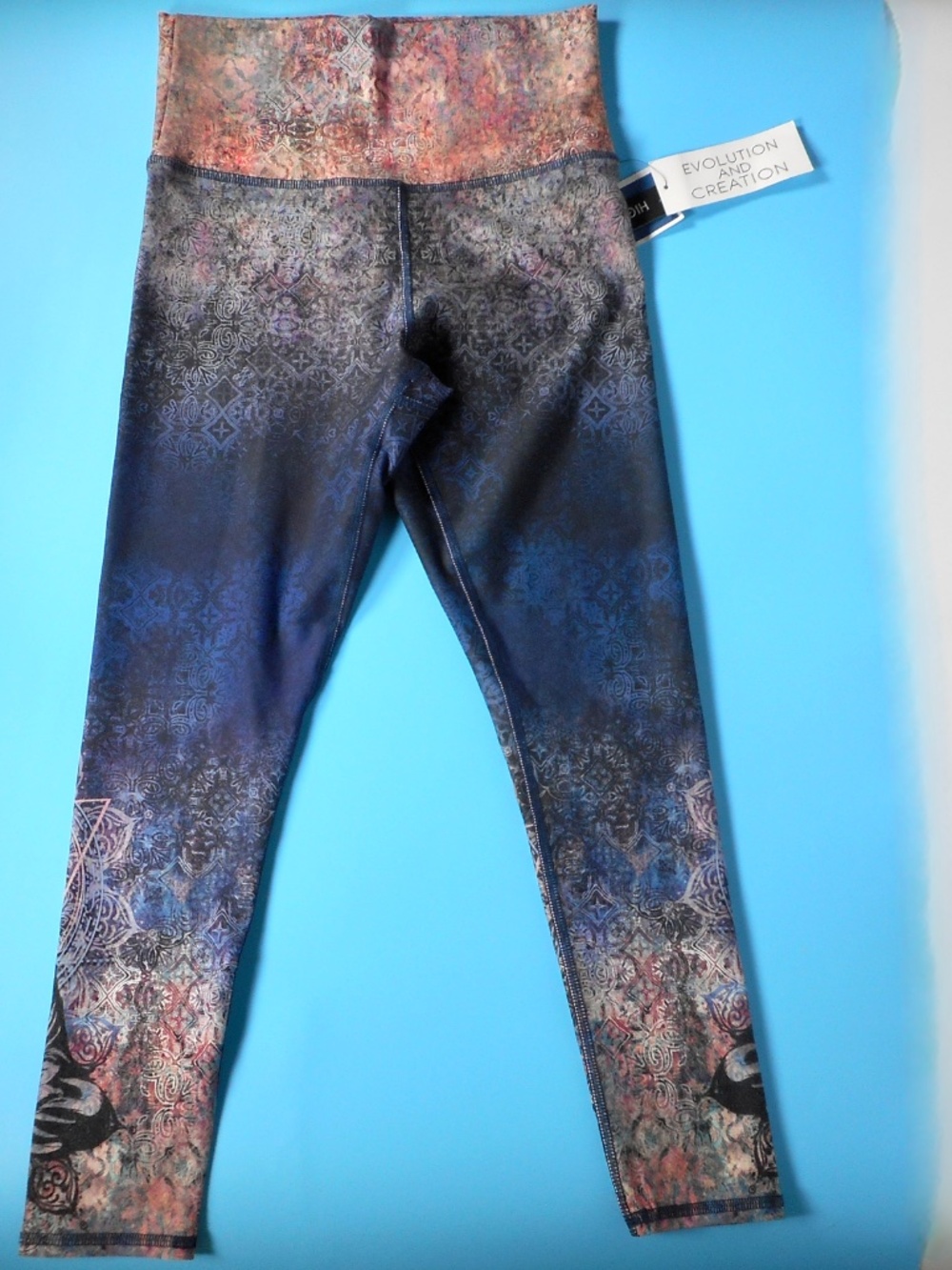 NWT Evolution and Creation Sz S Leggings Abstract High Waist New Age Mystical - Picture 2 of 8